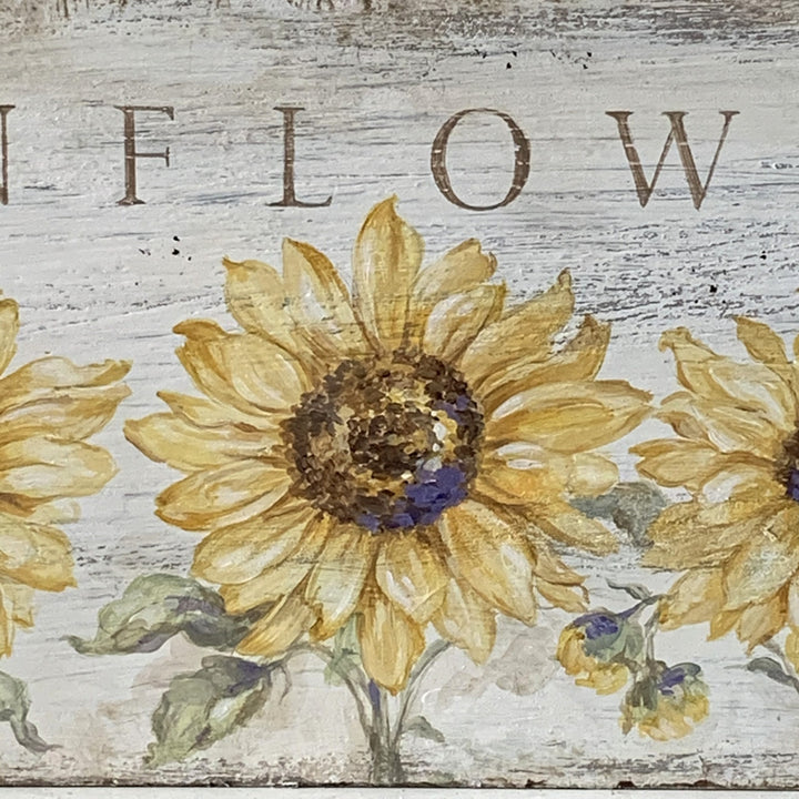 "French Sunflower" Wood Print