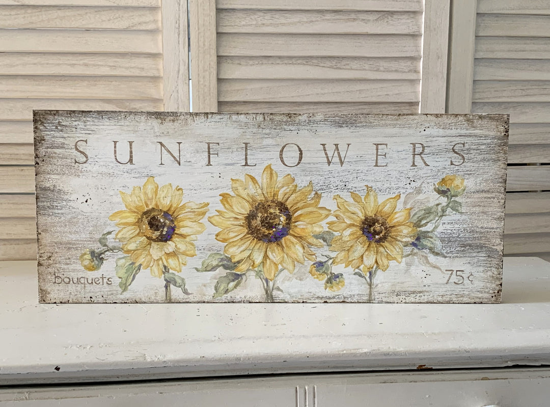 "Sunflowers" Original Hand-Painted Sign by Debi Coules