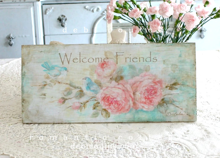 "Welcome Friends" Wood Print